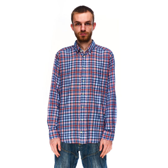 ETON Shirt Multicolor Check Cotton Men's Slim Fit Button Down Size 43 / XL