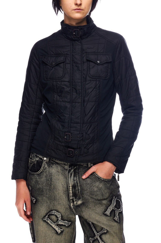 BARBOUR Quilted Jacket Navy Blue Womens Size 12 UK / 8 US