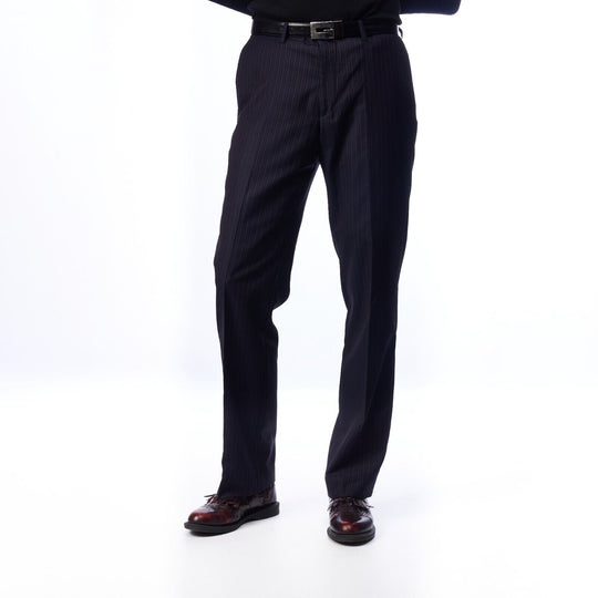 TED BAKER Dress Pants Black Striped Wool Mens Trousers Size 34