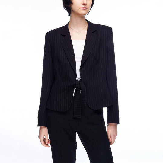 MAX MARA Blazer Jacket Black Striped Women's Size 10 US / 12 UK / 44 IT