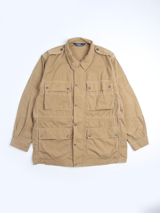 POLO RALPH LAUREN Military Jacket Beige Mens Multipocket Size 2XB