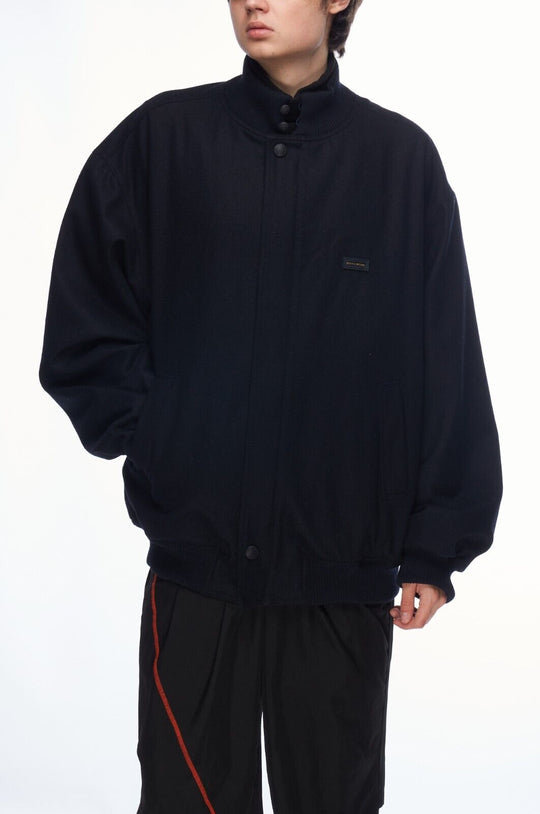 PAUL & SHARK Jacket Navy Wool Silk Men's Bomber Size 4XL
