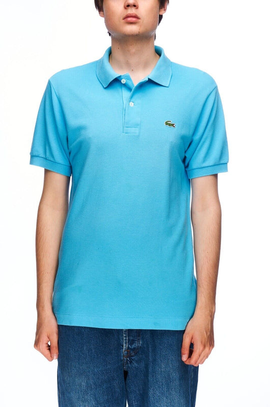 LACOSTE Polo Shirt Blue Pique Cotton Men's Short Sleeve Size 3