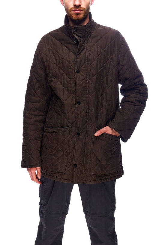 BARBOUR Jacket Brown Quilted Mens  Size M