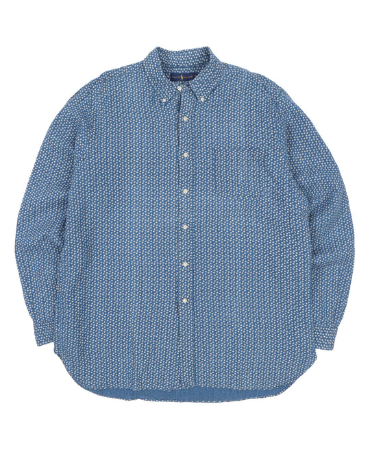 Men's POLO RALPH LAUREN Blue Linen Shirt Size XL