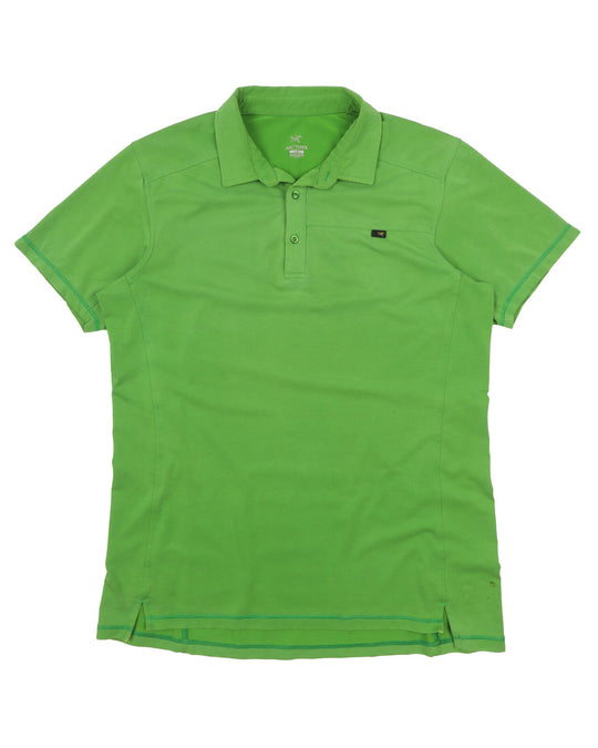 Men's ARCTERYX Green Outdoor Polo Shirt Size L