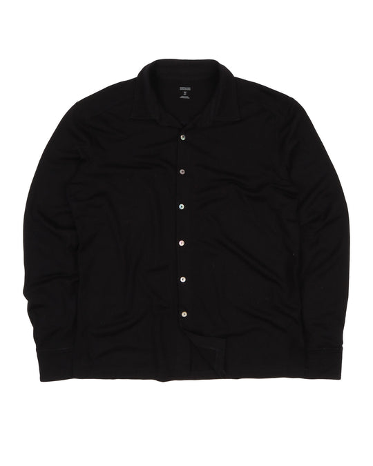 Men's ICEBREAKER Black Merino Wool Outdoor Shirt Size M
