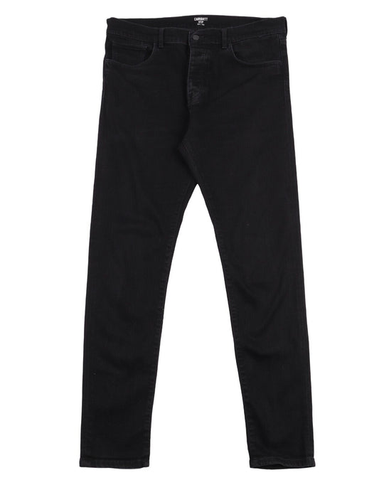 CARHARTT Jeans Black Stretch Mens Straight Leg Denim Size 33x32
