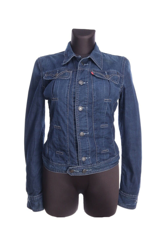 LEVI'S Navy Cotton Trucker Denim Jacket Size s