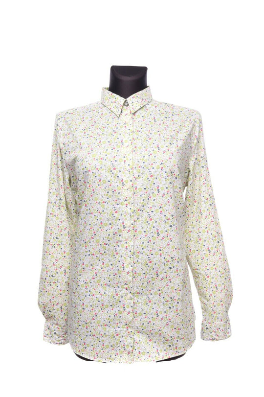 Women's BARBOUR Multicolored Cotton Floral Shirt Size 42