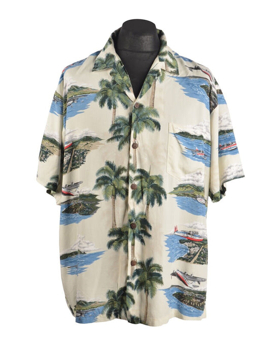 Men's HAWAIIAN RESERVE Floral Hawaiian Rayon Short Sleeve Shirt Size 18 XL