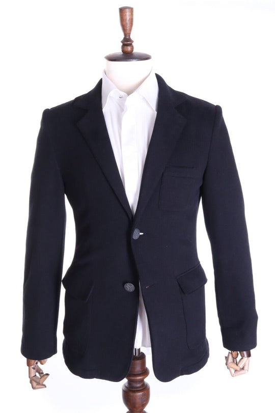 Men's ARMANI JEANS Black Cotton Blend Blazer Jacket Size M