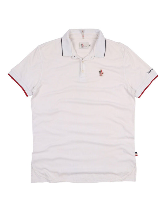 MONCLER Grenoble Polo Shirt Golf Cup 2013 White Cotton White Men's Size M