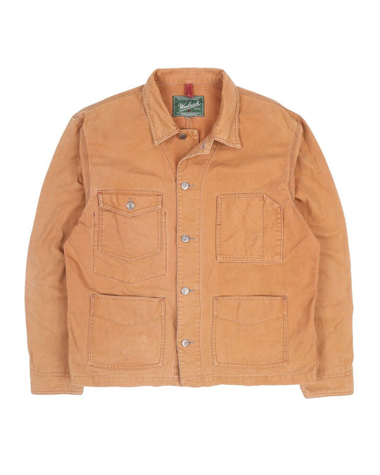 Men's WOOLRICH Made In USA Brown Military Blazer Work Jacket Size ~ L