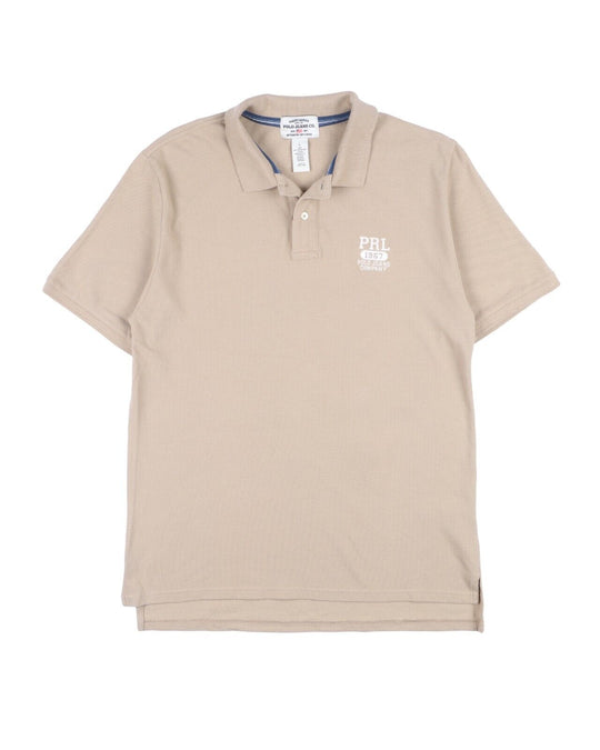 RALPH LAUREN Polo Shirt Brown Pique Cotton Custom Fit Men's Size L