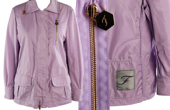 Women's FAY Italy Lavender Full Zip Jacket Size XL