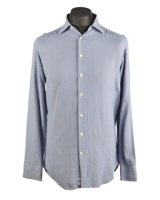 Men's ETRO Milano Blue Check Shirt Size 41 / M