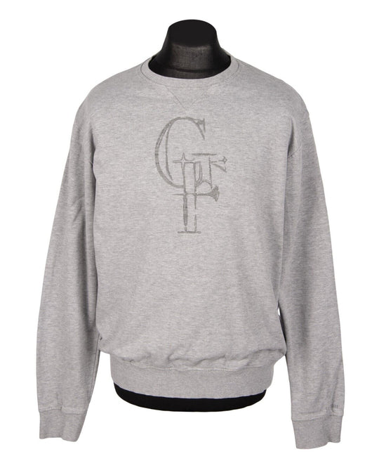 Vintage GIANFRANCO FERRE Sweatshirt Gray Melange Cotton Men's Size 52 IT