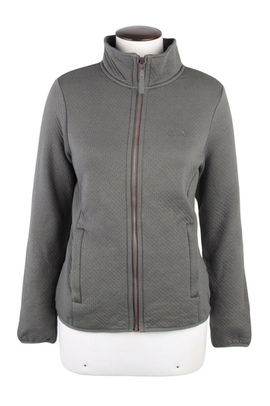 Women's JACK WOLFSKIN Green Outdoor Fleece Zip Jacket Size s