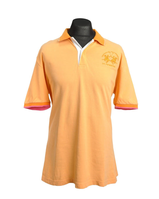LA MARTINA Polo Shirt Orange Pique Cotton Men's Size XXL