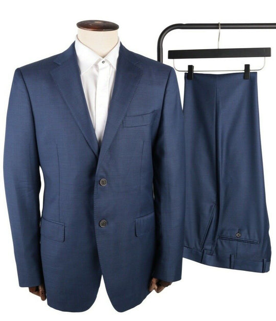 Men's Suit SUPPLY Blue Pure Wool 110's Suit Size UK 42 IT 52 L
