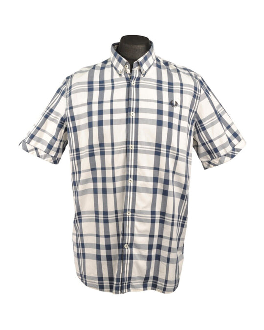 FRED PERRY Shirt  Multicolor Check Cotton Men Size L