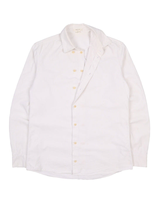 Men's HELMUT LANG White Cotton Double Breasted Shirt Size M