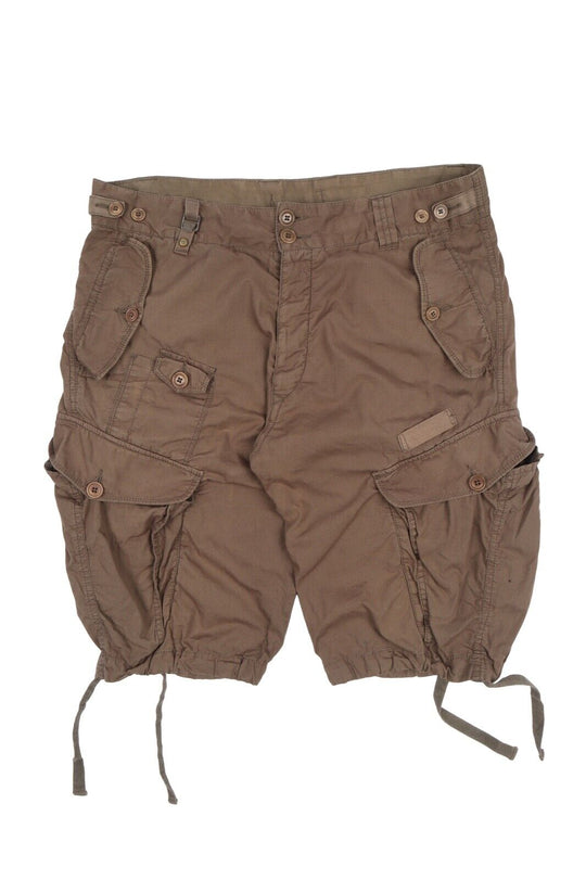 Men's Vintage DIESEL Brown Cargo Pockets Shorts Size 32