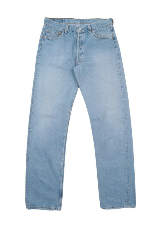 Men'S Vintage LEVI`S 501 Made In USA Blue Denim Pants Jeans Size W 34 L 34