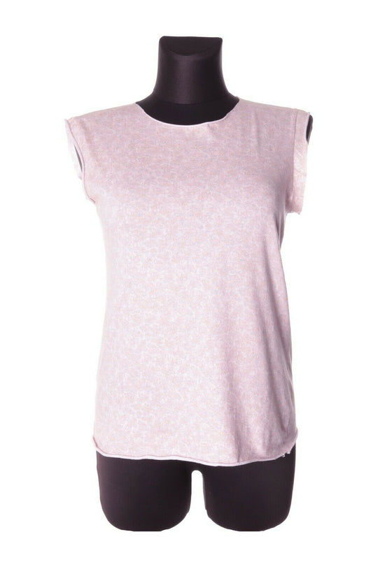 Women's A.P.C. Pink 100% Cotton Patterned Sleeveless Top Size M
