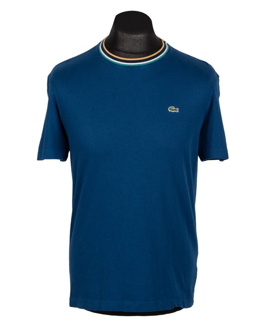 LACOSTE  Tee T - Shirt Blue Cotton  Men's Size 4 / M