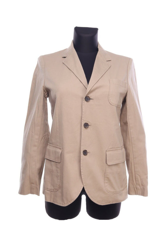 Women's POLO RALPH LAUREN Beige Cotton Blazer Jacket Size L