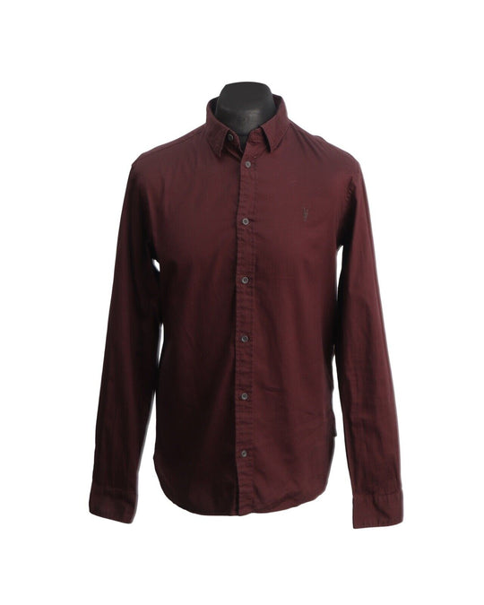 ALLSAINTS Full Shirt Bordeaux Red Oxford Men's Size M