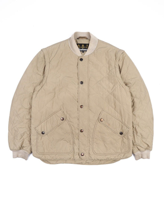 BARBOUR Clifford Jacket Vest Transformer Beige Quilted Men's 2 in 1 Size XXL