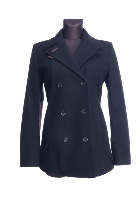 Women's D&G DOLCE GABBANA Wool Blend Double Breasted Pea Coat Size 40 IT