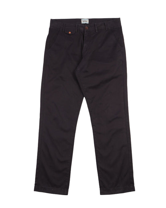 BARBOUR Pants Black Cotton Mens Straight Leg Size 36x32