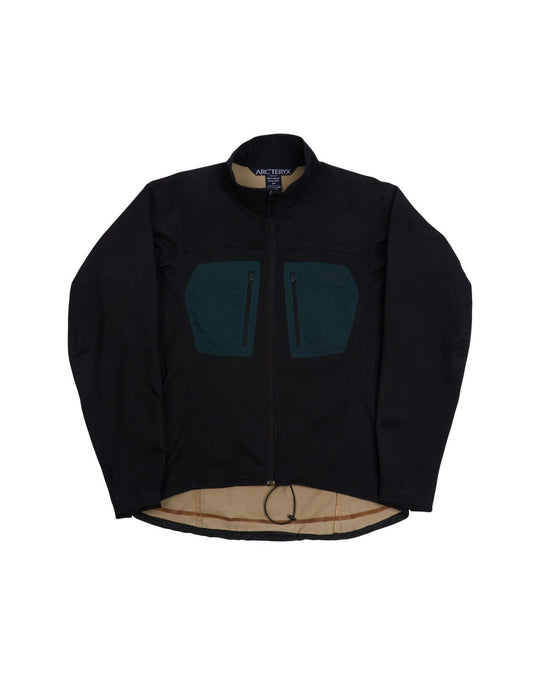 ARCTERYX Jacket Black SoftShell Mens Fleece Size S