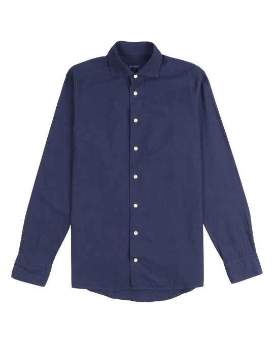 ETON Shirt Slim Fit Blue Cotton Men's Size 40 / 15 / M