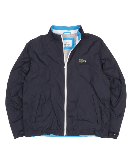 Men's LACOSTE SPORT Navy Blue Full Zip Track Top Jacket Size 50 / 4 / M
