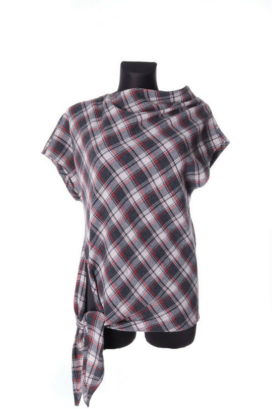 Women's ISABEL MARANT ETOILE Multicolor Wool Asymmetrical Knot Tunic Size 36