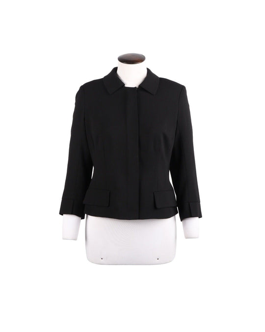 DIOR Uniforms Blazer Black Women's Jacket Size 10 UK