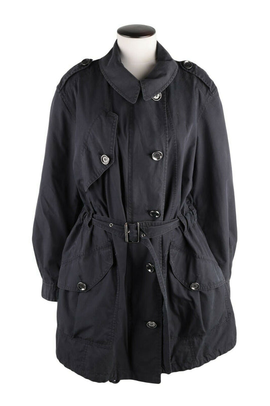 Women's BURBERRY BRIT Navy Belted Trench Coat Size UK 12