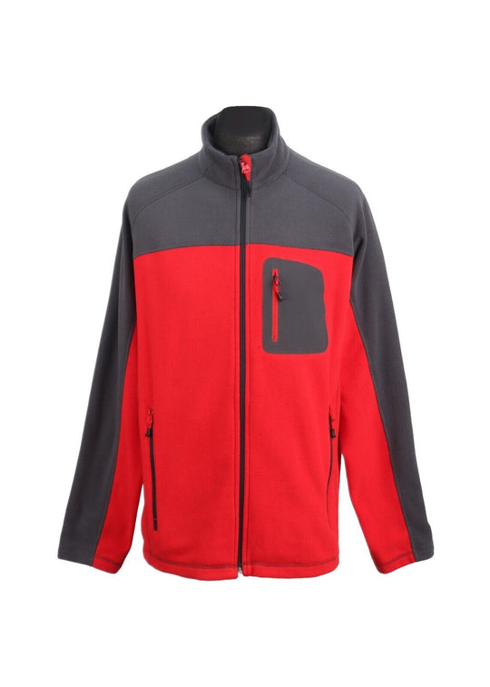 BERGHAUS Full Zip Fleece Red Gray Men's Jumper Size XL