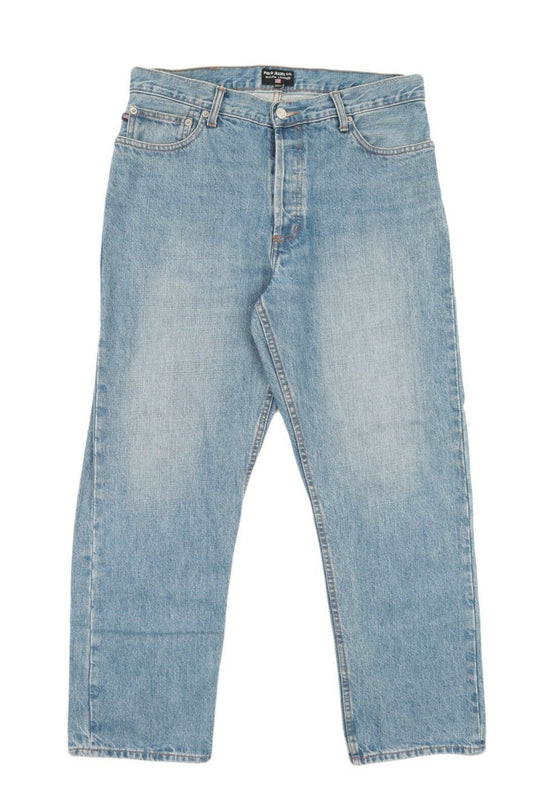 Men's Vintage RALPH LAUREN POLO Jeans Blue Straight Denim Jeans Size W 33 L 30