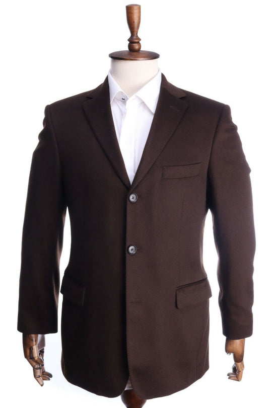 HUGO BOSS / Ing LORO PIANA Brown 100% Cashmere Scorsese Blazer Jacket Size 48