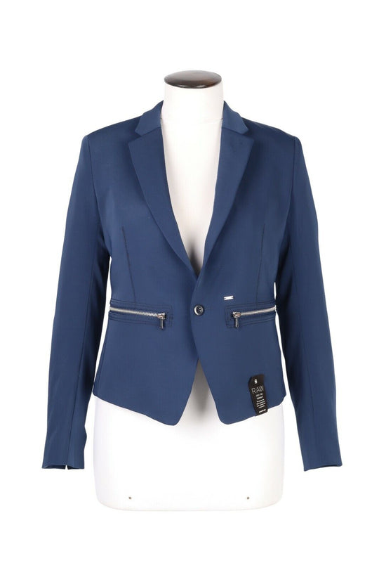 Women's G-STAR RAW Navy Core Onimia Slim Twill Jacket Blazer Size s
