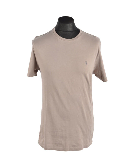 ALL SAINTS Beige Cotton Men Tee T - Shirt Size Large L