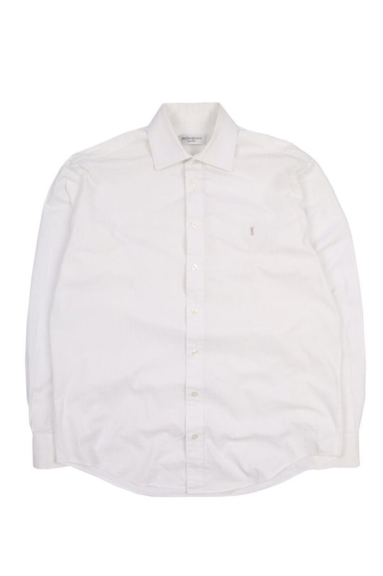 Men's Vintage YVES SAINT LAURENT White Cotton Shirt Size 40 / L