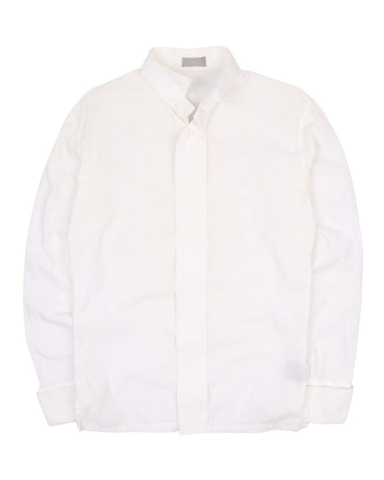 Men's Vintage CHRISTIAN DIOR HOMME White Semi Transparent Dress Shirt Size 39