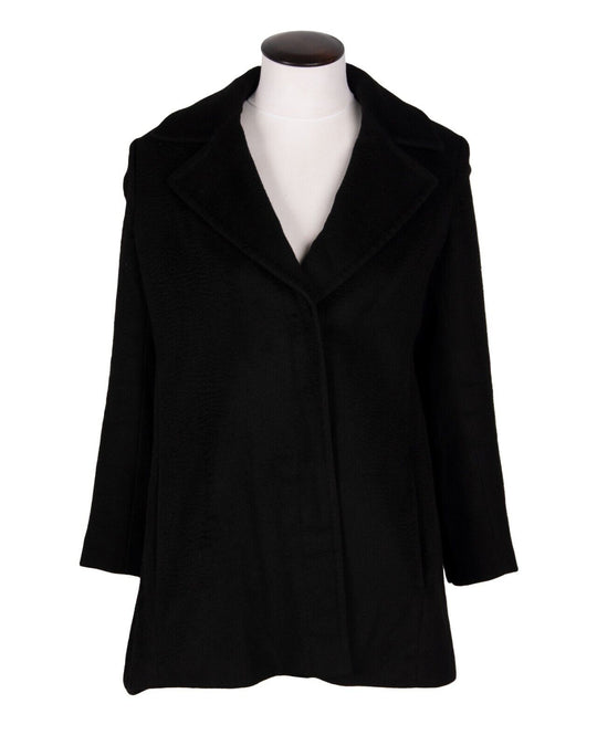 MAX MARA Coat Black Camel Hair Women's Jacket Size 8US / 42 IT